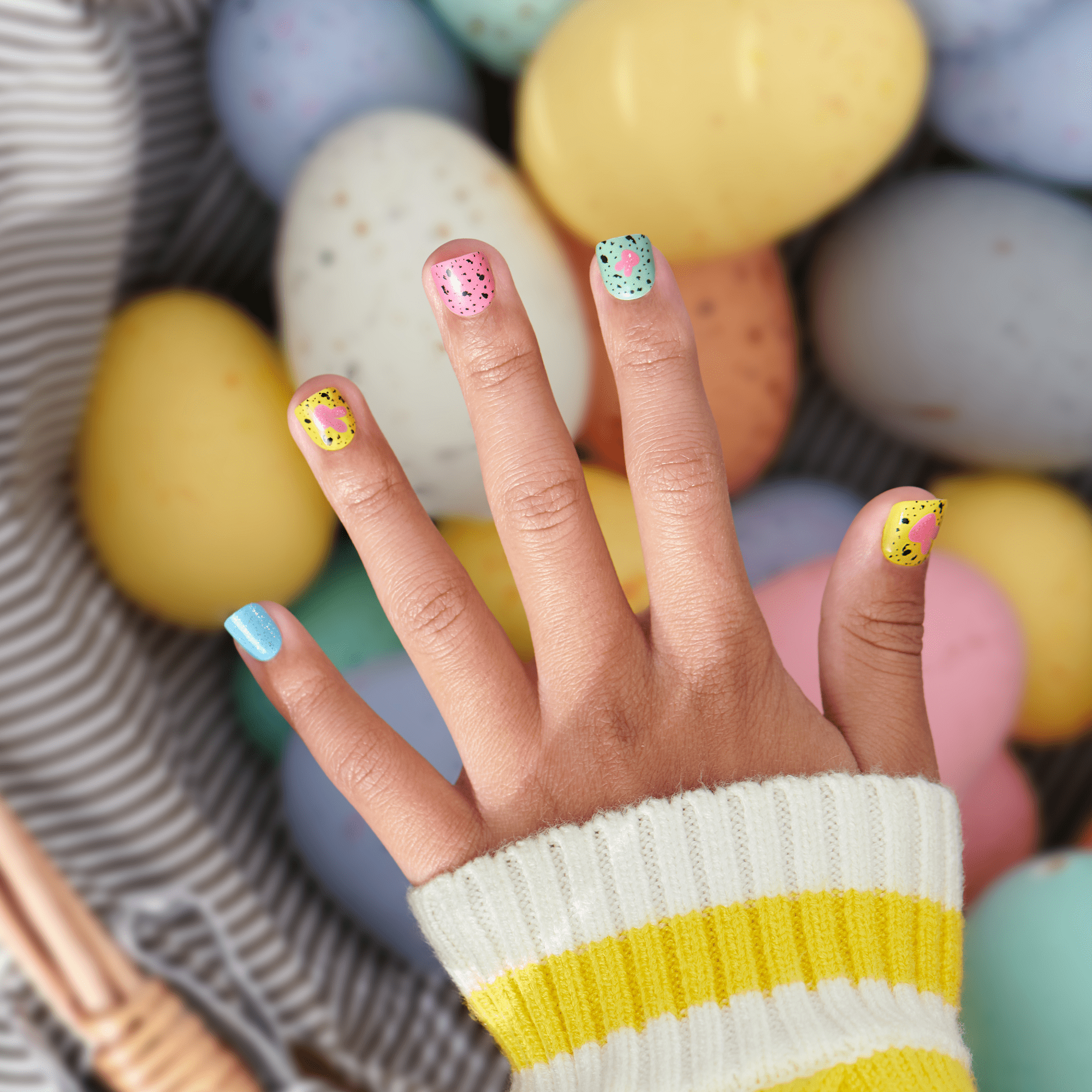 Impress Kids No Glue Fake Press On Nails - Fluffy Tails | Design, Multicolor, Kids, Squoval, Manicure