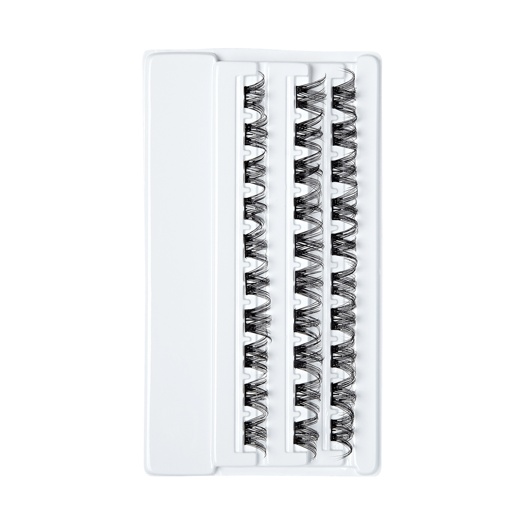 Impress Falsies Pre-Glued False Eyelashes Refills - Curly | 30 Lash Clusters, 10mm-14mm