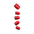 Impress Color No Glue Fake Press On Nails - Reddy or Not | Solid, Red, Short, Squoval, Manicure
