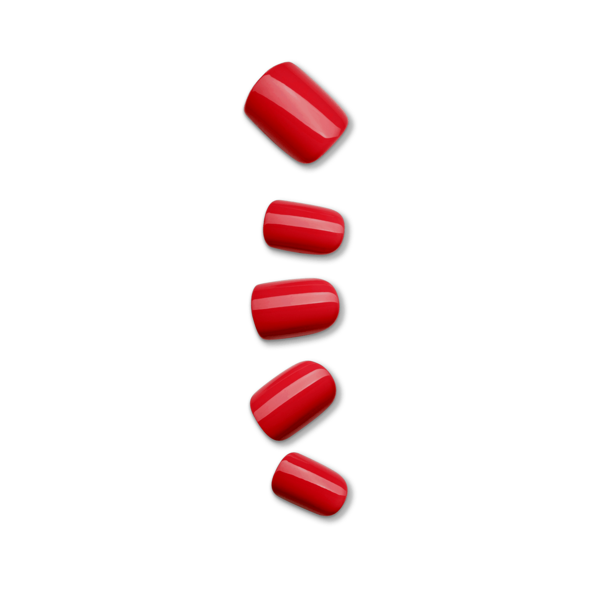 Impress Color No Glue Fake Press On Nails - Reddy or Not | Solid, Red, Short, Squoval, Manicure