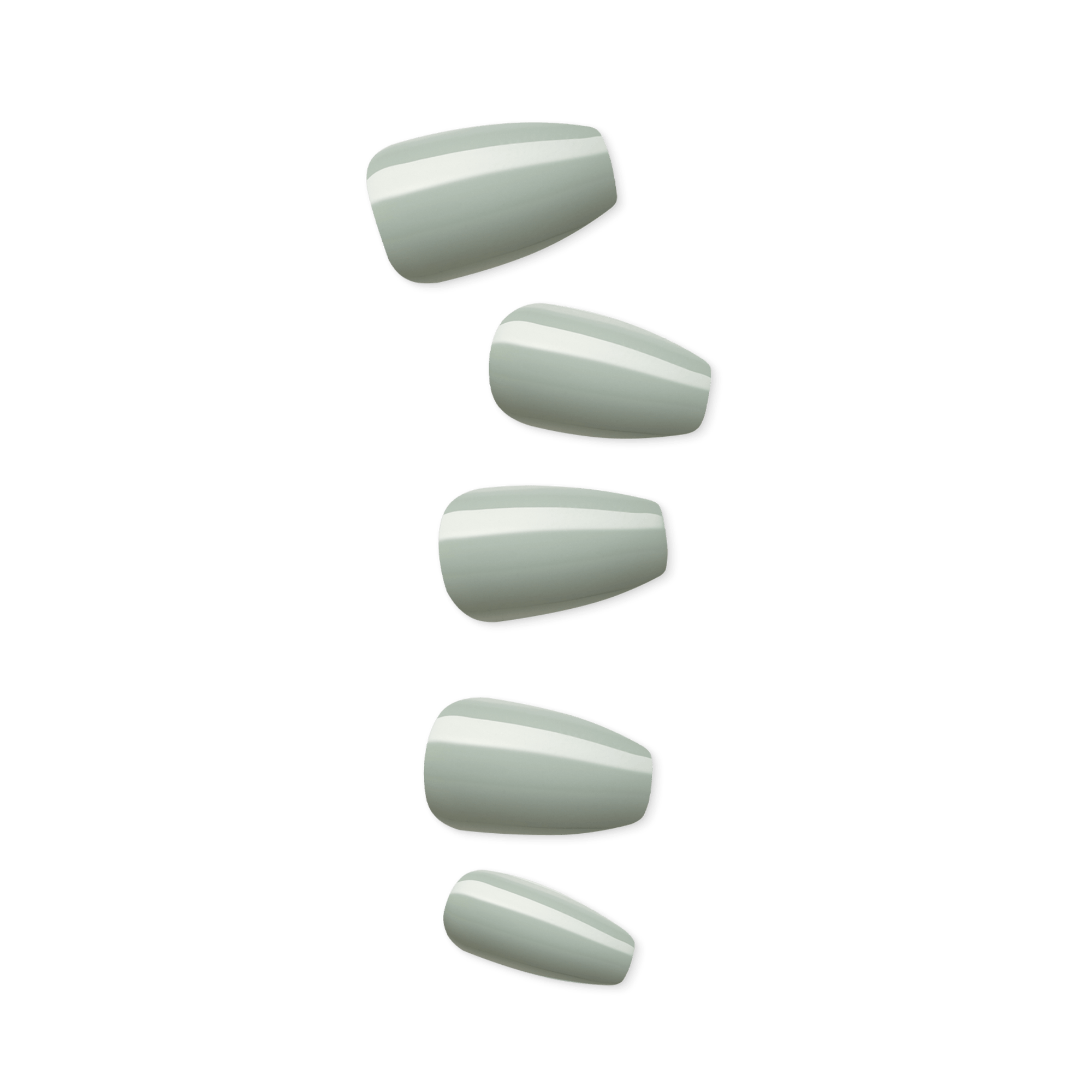 Impress Color No Glue Fake Press On Nails - Going Green Coffin | Solid, Green, Medium, Coffin, Manicure
