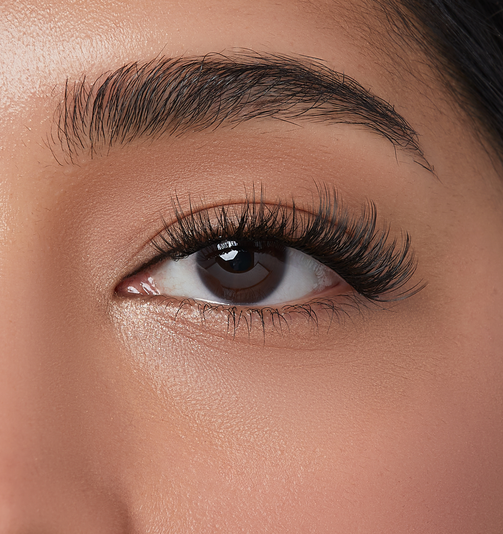 Impress Falsies Pre-Glued False Eyelashes Minipack - Lavish | 12 Lash Clusters, With Mini Applicator, 12mm-14mm