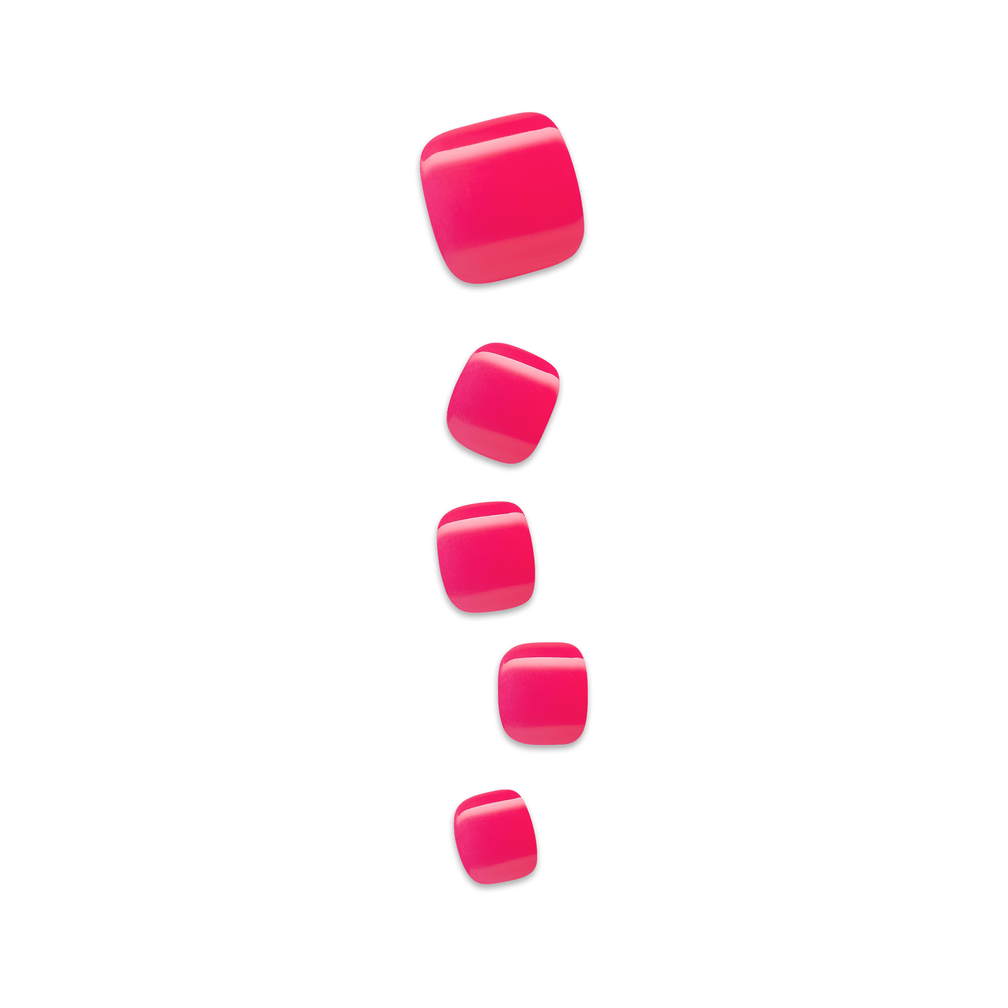 Impress Color No Glue Fake Press On Toenails - Cherry On Top | Solid, Pink, Short, Squoval, Pedicure