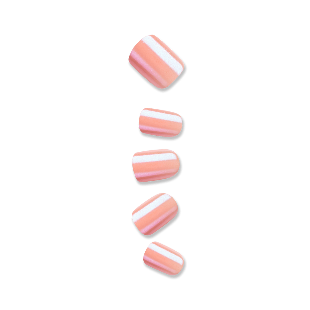 colorFX by Impress No Glue Fake Press On Nails - Satellite | Solid, Pink, Short, Squoval, Manicure