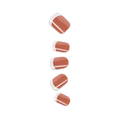 Impress Design No Glue Fake Press On Nails - Chatoyer | French Design, Brown, Short, Squoval, Manicure