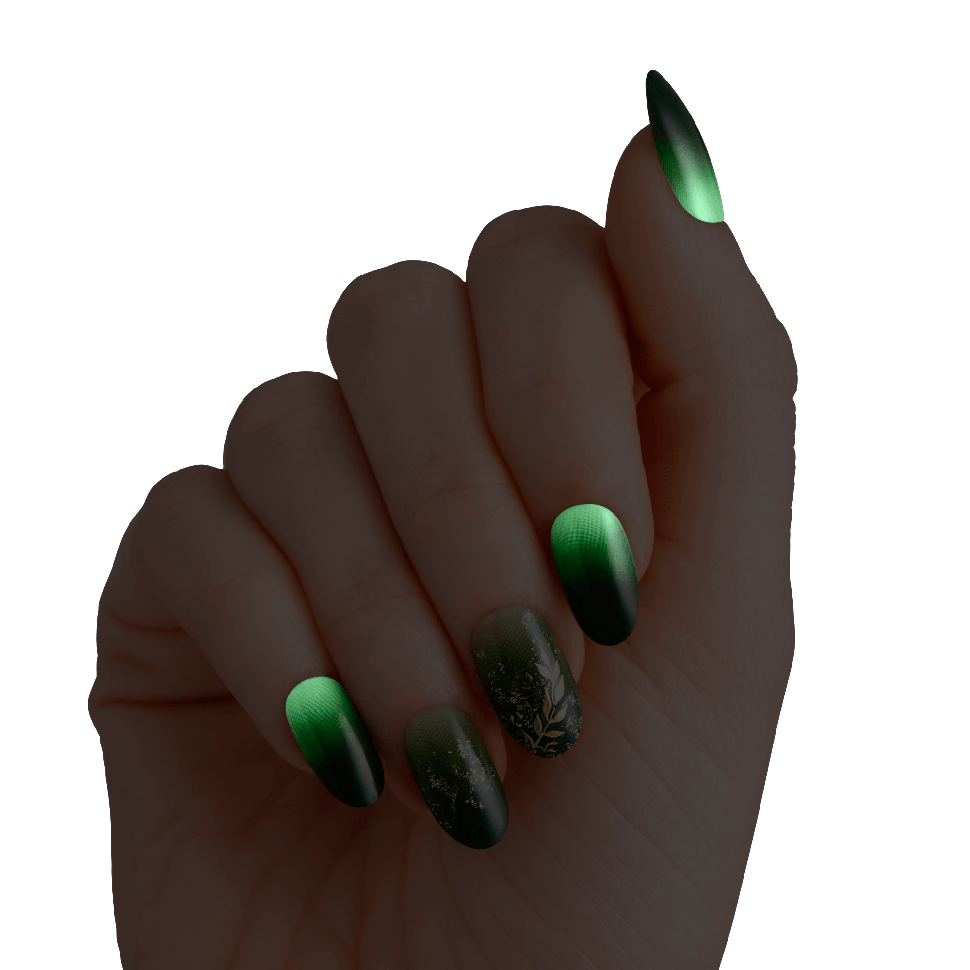 Impress X WICKED: FOR GOOD | Defy Expectations | Design, Green, Medium, Oval, Manicure