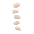 Impress Design No Glue Fake Press On Nails - Chills | 3D & Jewel French, White, Medium, Almond, Manicure
