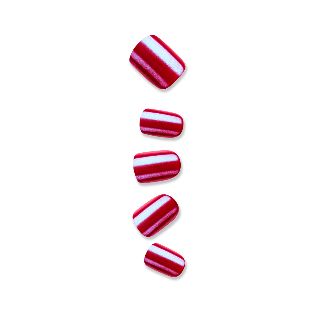 colorFX by Impress No Glue Fake Press On Nails - This City | Solid, Red, Short, Squoval, Manicure