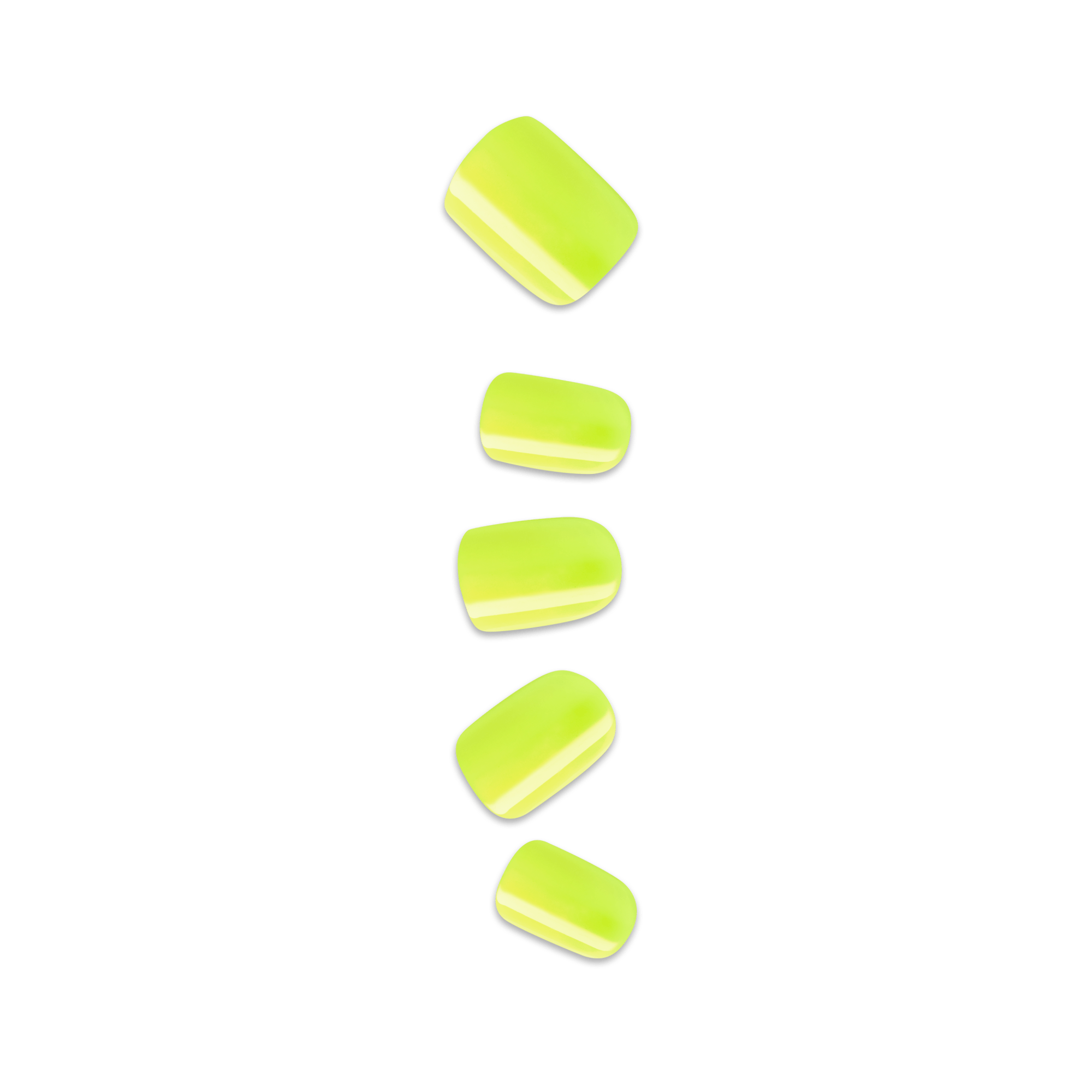Impress Color No Glue Fake Press On Nails - Brillix | Solid, Yellow, Short, Squoval, Manicure