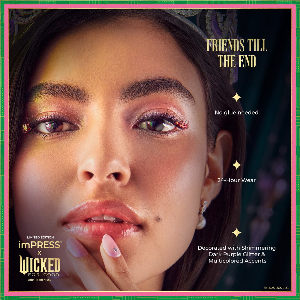 Impress X WICKED: FOR GOOD | Friends Till The End | 12 Lash Clusters, 8mm-10mm