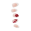 Impress Design No Glue Fake Press On Nails - Hampton | French Design, White & Red, Medium, Almond, Manicure