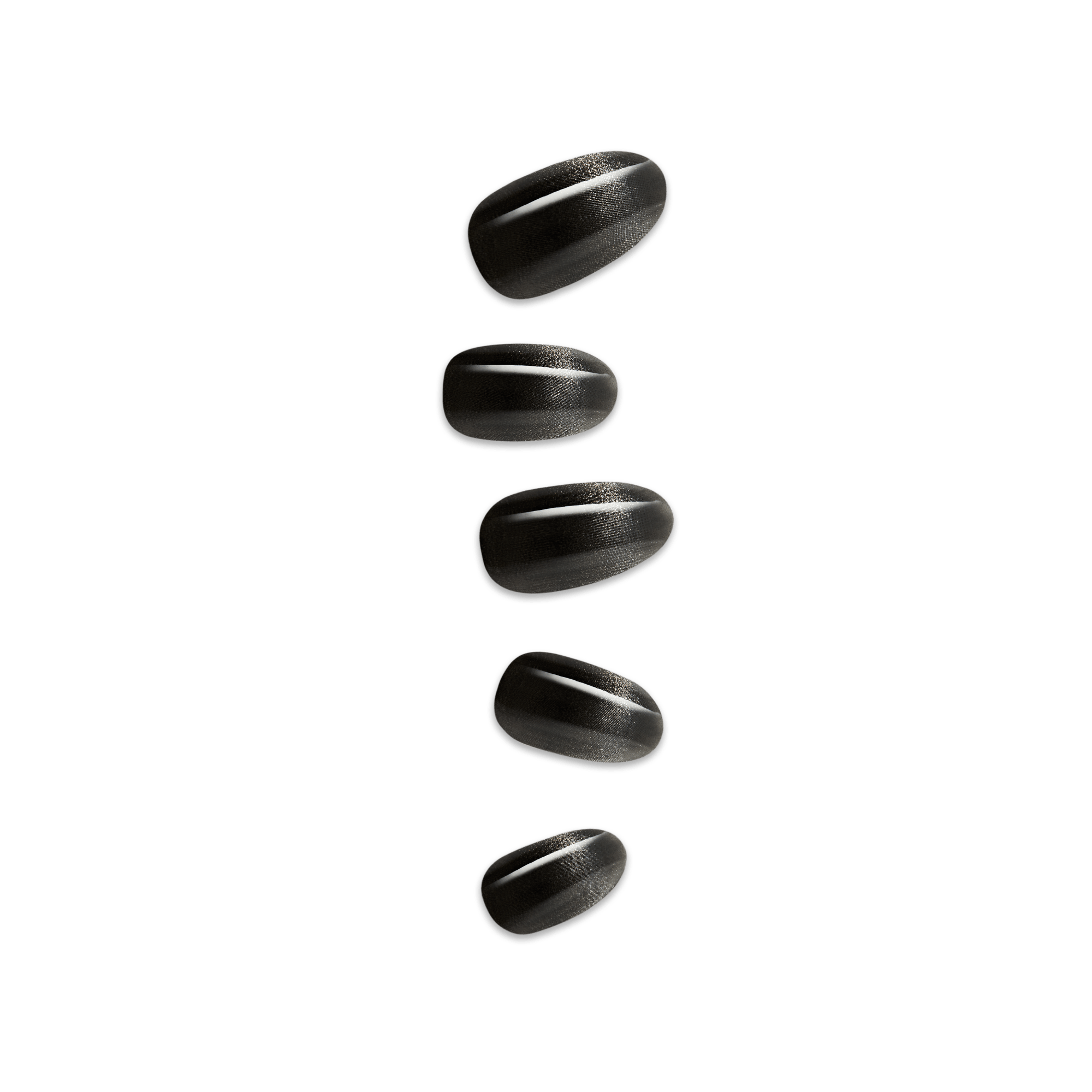 colorFX by Impress No Glue Fake Press On Nails - Best Wishes | Solid, Black, Medium, Oval, Manicure